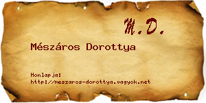 Mészáros Dorottya névjegykártya