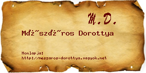 Mészáros Dorottya névjegykártya