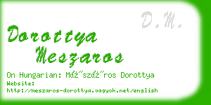 dorottya meszaros business card